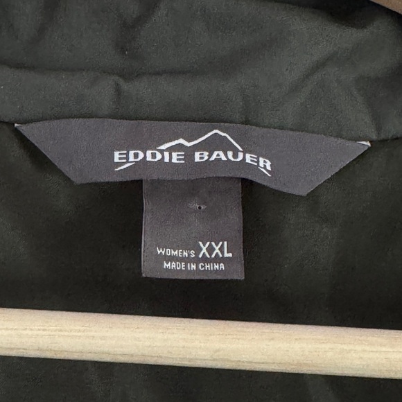 Olive Green Oversized Eddie Bauer Quilted Padded Full Zip Barn Bomber Jacket - Picture 7 of 14